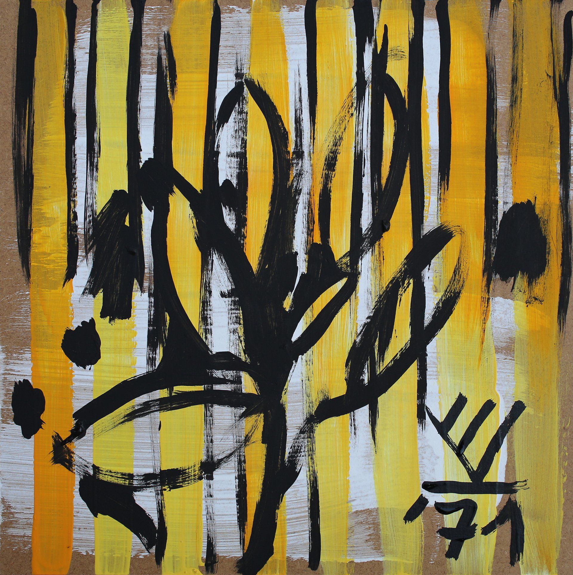 Titel: „671“ von Vincent van Volkmer. Jahr 1971. Grösse: 40 cm. x 40 cm. Technik: Akryl auf Holz. Auf der Rückseite das typische handgemachte Originalitätsnachweis bestehend u. a. aus einem alten Manuscript. Titel: „671“ von Vincent van Volkmer. Jahr 1971. Grösse: 40 cm. x 40 cm. Technik: Akryl auf Holz. Auf der Rückseite das typische handgemachte Originalitätsnachweis bestehend u. a. aus einem alten Manuscript.